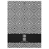 プロモーションスクリプト会社のタグライン黒と白 クリップボード (裏面)