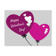 プロモーションバルーンハートハッピーバレンタインデーカード