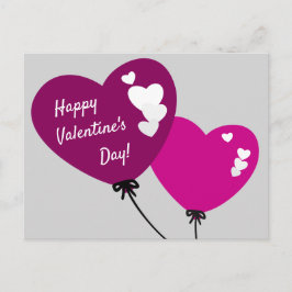 プロモーションバルーンハートハッピーバレンタインデーカード シーズンポストカード