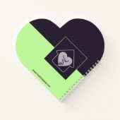 プロモーションパープル&グリーンナース高齢者気にハート ノートブック (裏面)