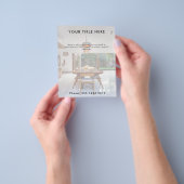 プロモーションビジネスのフルフォトバナーと文字 チラシ (手)