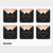 プロモーションビジネスバラ金ゴールドメタリックフェミニン スクエアシール (シート)