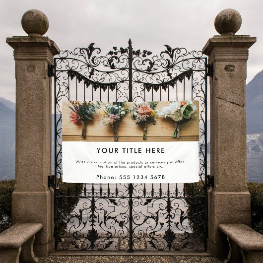 プロモーションビジネスフォトバナーと文字 横断幕