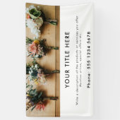 プロモーションビジネスフォトバナーと文字 横断幕 (縦)