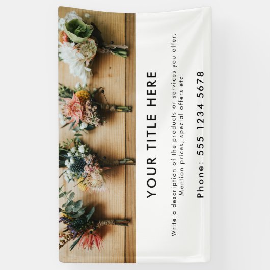 プロモーションビジネスフォトバナーと文字 横断幕 (縦)