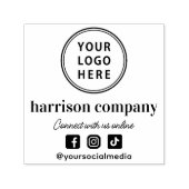 プロモーションビジネスロゴソーシャルメディア セルフインキングスタンプ (デザイン)