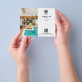 プロモーションビジネスロゴ写真QRコード チラシ (手)