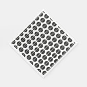 プロモーションビジネスロゴ白黒パターン スタンダードランチョンナプキン (角)