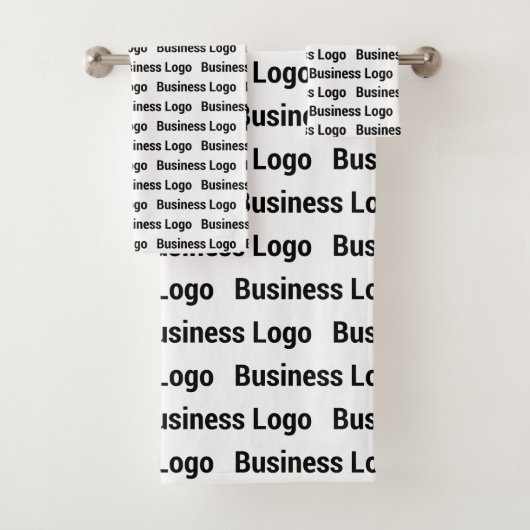 プロモーションビジネスロゴ白黒パターン バスタオルセット (インサイチュ)