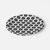 プロモーションビジネスロゴ白黒パターン ペーパープレート (アングル)