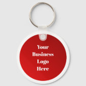 プロモーションビジネスロゴ |丸い金属キーチェーン キーホルダー (正面)