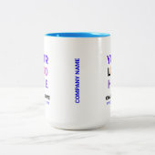 プロモーションビジネスロゴ | 会パーソナライズされた社 ツートーンマグカップ (中央)