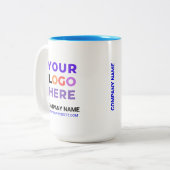 プロモーションビジネスロゴ | 会パーソナライズされた社 ツートーンマグカップ (正面左)