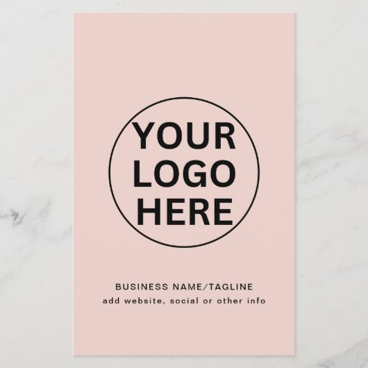 プロモーションビジネスロゴ&文字クリーン赤面ピンク チラシ (正面)