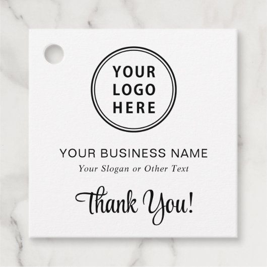 プロモーションビジネスロゴQRコードありがとう フェイバータグ (正面)