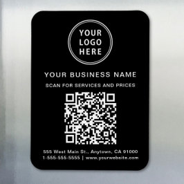 プロモーションビジネスロゴQRコードブラック マグネット