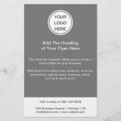 プロモーションビジネス企業のロゴ灰色と白 チラシ (正面)