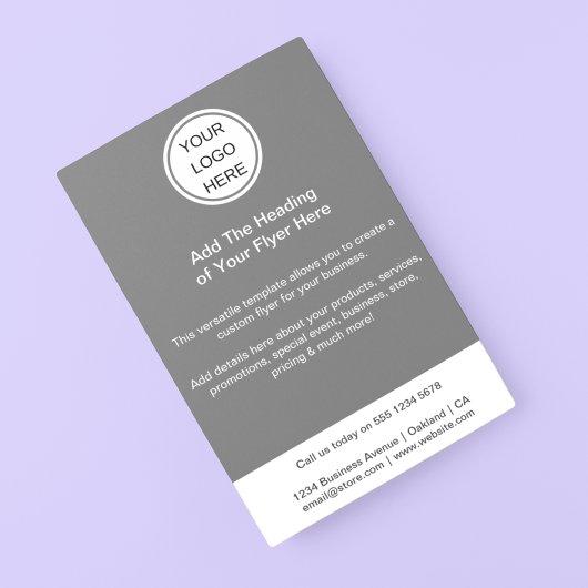 プロモーションビジネス企業のロゴ灰色と白 チラシ