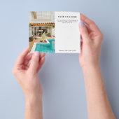 プロモーションビジネス半面ページフォトバナーと文字 チラシ (手)