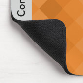 プロモーションピクセルパターングレーブラックオレンジ マウスパッド (コーナー)