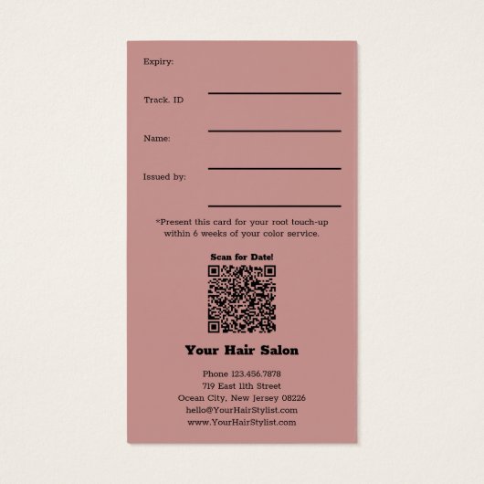 プロモーションフォトルートTouchアップギフト券カード (裏面)