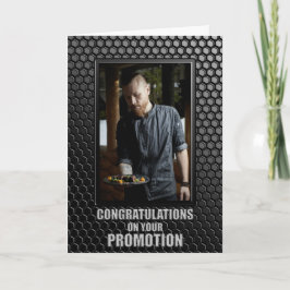 プロモーションブラック幾何学模様カスタム写真 カード