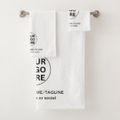 プロモーションブランドのビジネスロゴ&文字ホワイト バスタオルセット (インサイチュ)