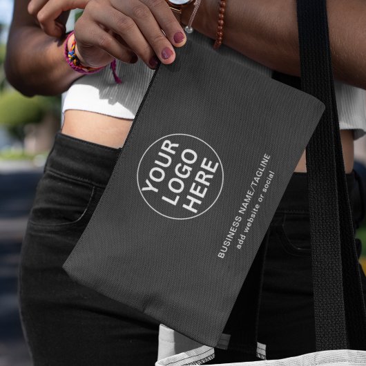 プロモーションブランドグレー会社のプロフェッショナルロゴ アクセサリーポーチ