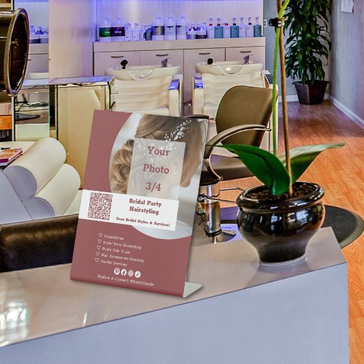 プロモーションヘアサロンブライダルパーティヘアスタイル 台座サイン