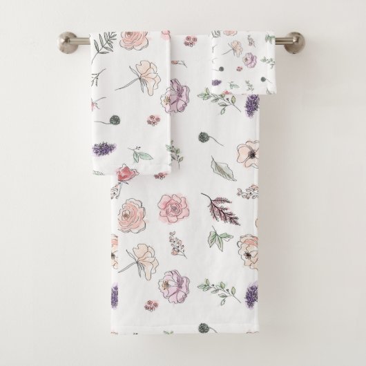 プロモーションボヘミアンシックフローラボホガールオレンジ バスタオルセット (インサイチュ)