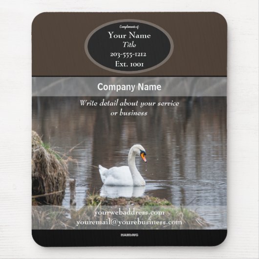 プロモーションマウスパッドスワンHAMbyWGマウスパッド マウスパッド (正面)