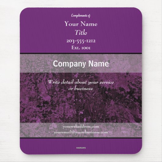 プロモーションマウスパッドプラム – HAMbyWG マウスパッド (正面)