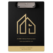 プロモーションモダン品実在の不動産カスタムロゴ クリップボード (正面)