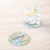 プロモーションロゴ緯度経度メリーランドグラフ ラウンドペーパーコースター (インサイチュ)