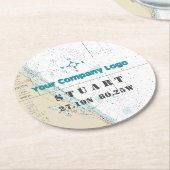 プロモーションロゴ緯度FLORIDAグラフ ラウンドペーパーコースター (アングル)