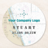 プロモーションロゴ緯度FLORIDAグラフ ラウンドペーパーコースター (正面)