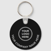 プロモーションロゴQRコードブラック キーホルダー (正面)