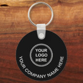 プロモーションロゴQRコードブラック キーホルダー (正面)