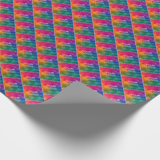 プロモーション会社のビジネスロゴをここにアップロード ラッピングペーパー (角)