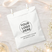 プロモーション会社のロゴと文字ホワイトブランド フェイバーバッグ (クリップ留めされた状態)