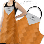 プロモーション会社のロゴ名オレンジとグレー エプロン