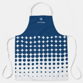 プロモーション会社のロゴ名（青と白） エプロン (正面)