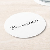 プロモーション会社のロゴ ラウンドペーパーコースター (アングル)