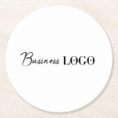 プロモーション会社のロゴ ラウンドペーパーコースター (正面)