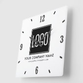 プロモーション会社ロゴ スクエア壁時計 (傾斜)