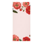 プロモーション価格サービスリスト赤いバラの花のフローラ ラックカード (裏面)