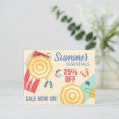 プロモーション夏セールビーチシーンカスタム ポストカード (スタンド正面)