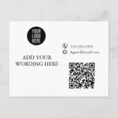 プロモーション感謝のビジネスポストカード 案内ポストカード (裏面)