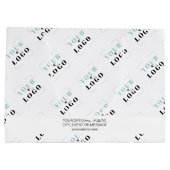 プロモーション文字付きビジネスロゴパターカスタムン ラージペーパーバッグ (裏面)