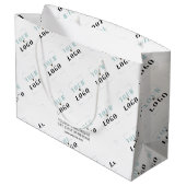 プロモーション文字付きビジネスロゴパターカスタムン ラージペーパーバッグ (裏面アングル)